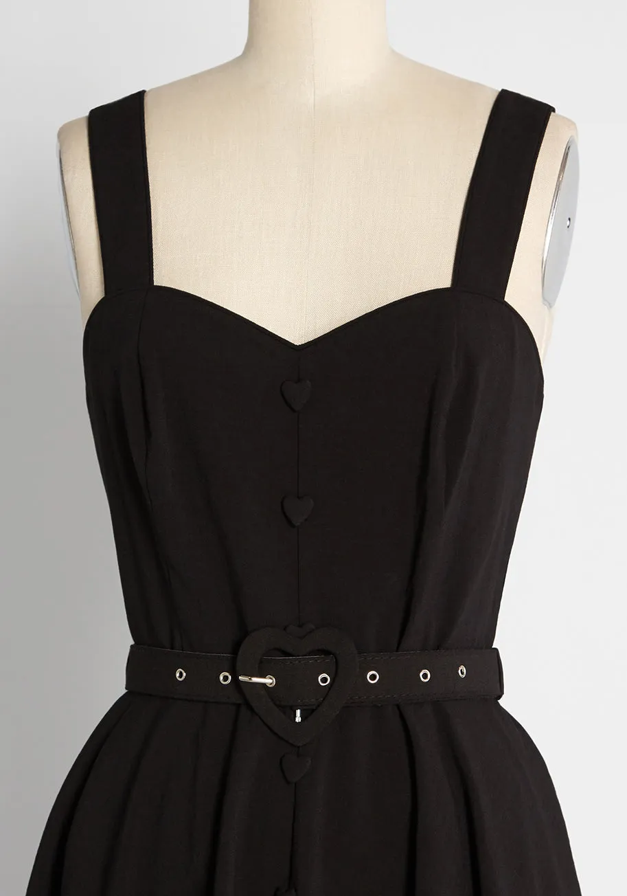 Amour in Noir Swing Dress