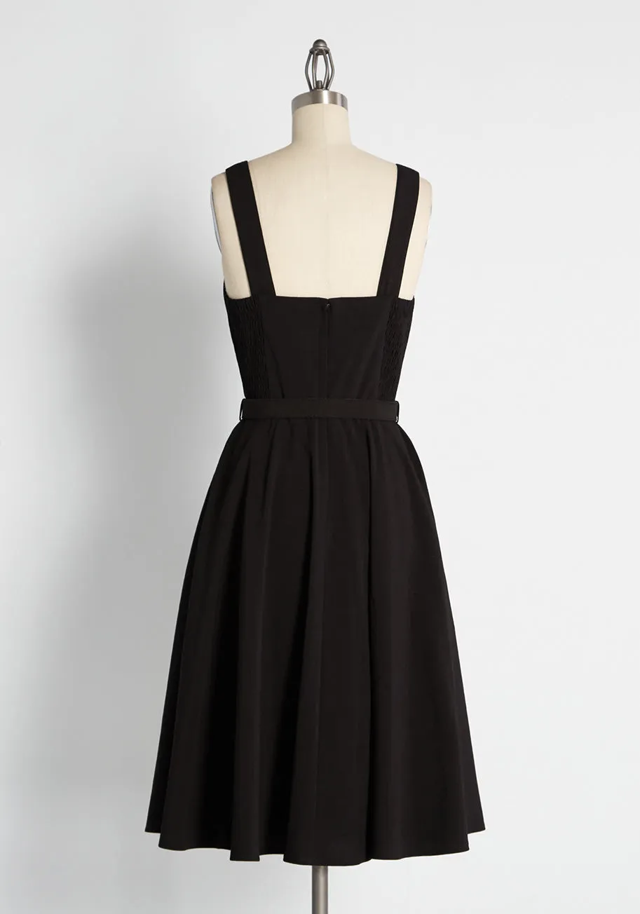 Amour in Noir Swing Dress