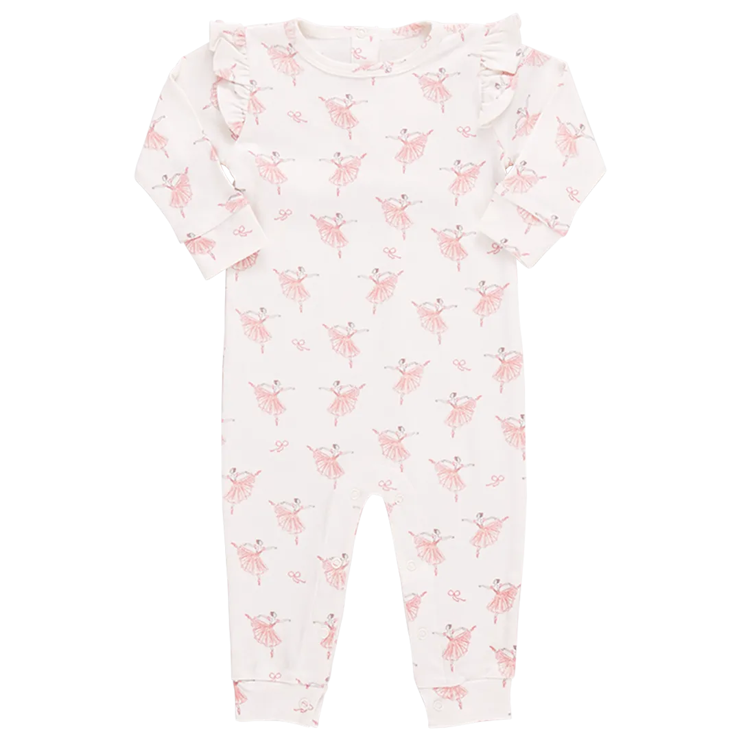 Baby Organic Ruffle Romper - Tiny Ballerinas