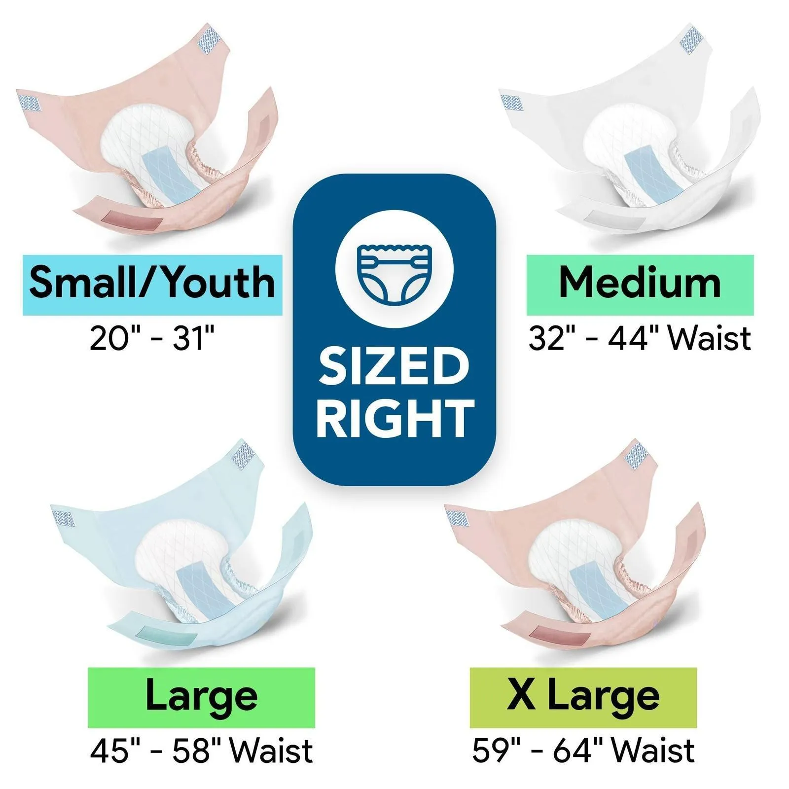 Basic Quilted Adult Briefs with Tabs