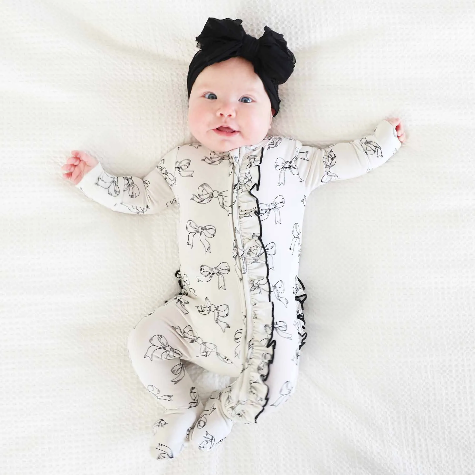 Coquette Cutie Ruffle Zipper Footie | CL x Emily Travis