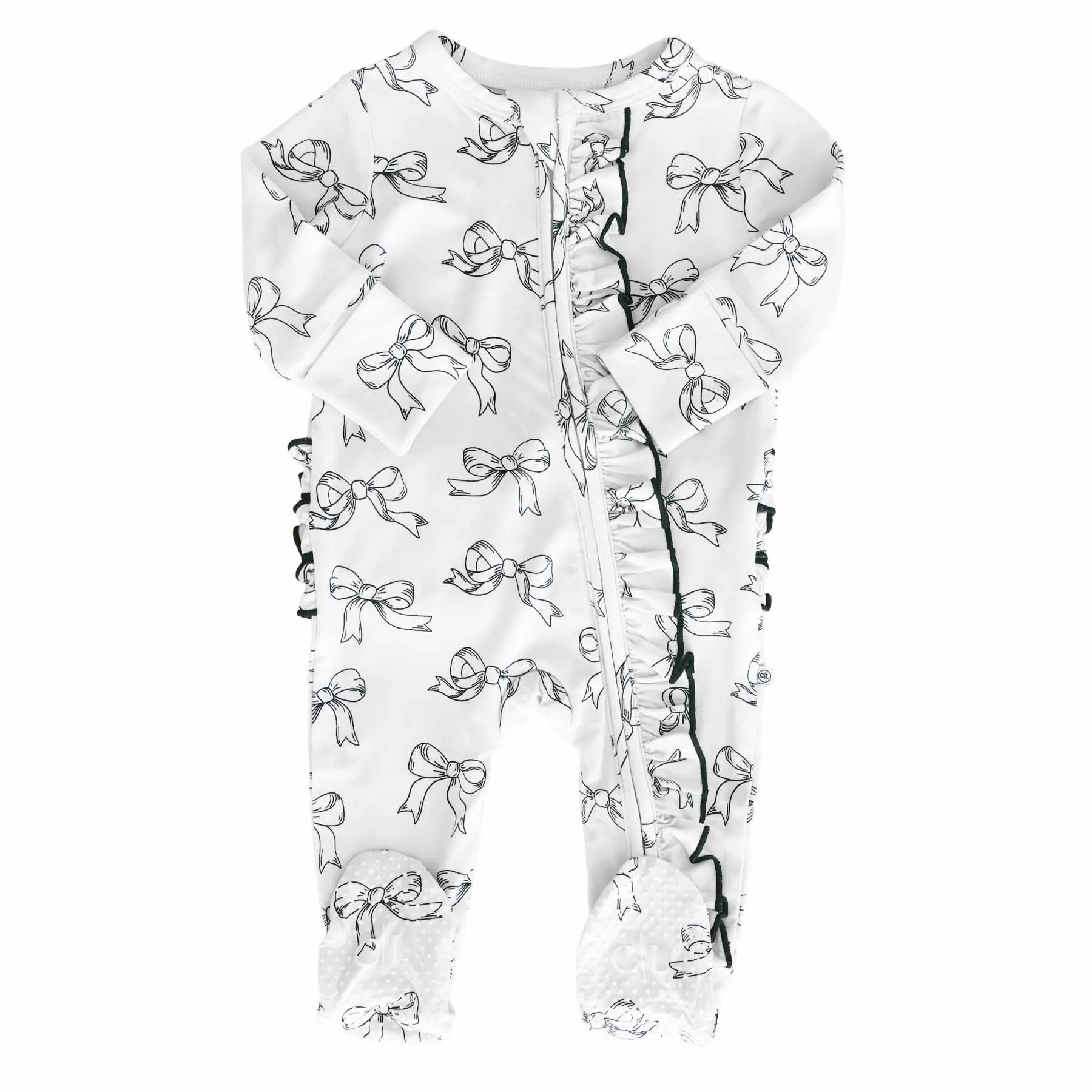 Coquette Cutie Ruffle Zipper Footie | CL x Emily Travis