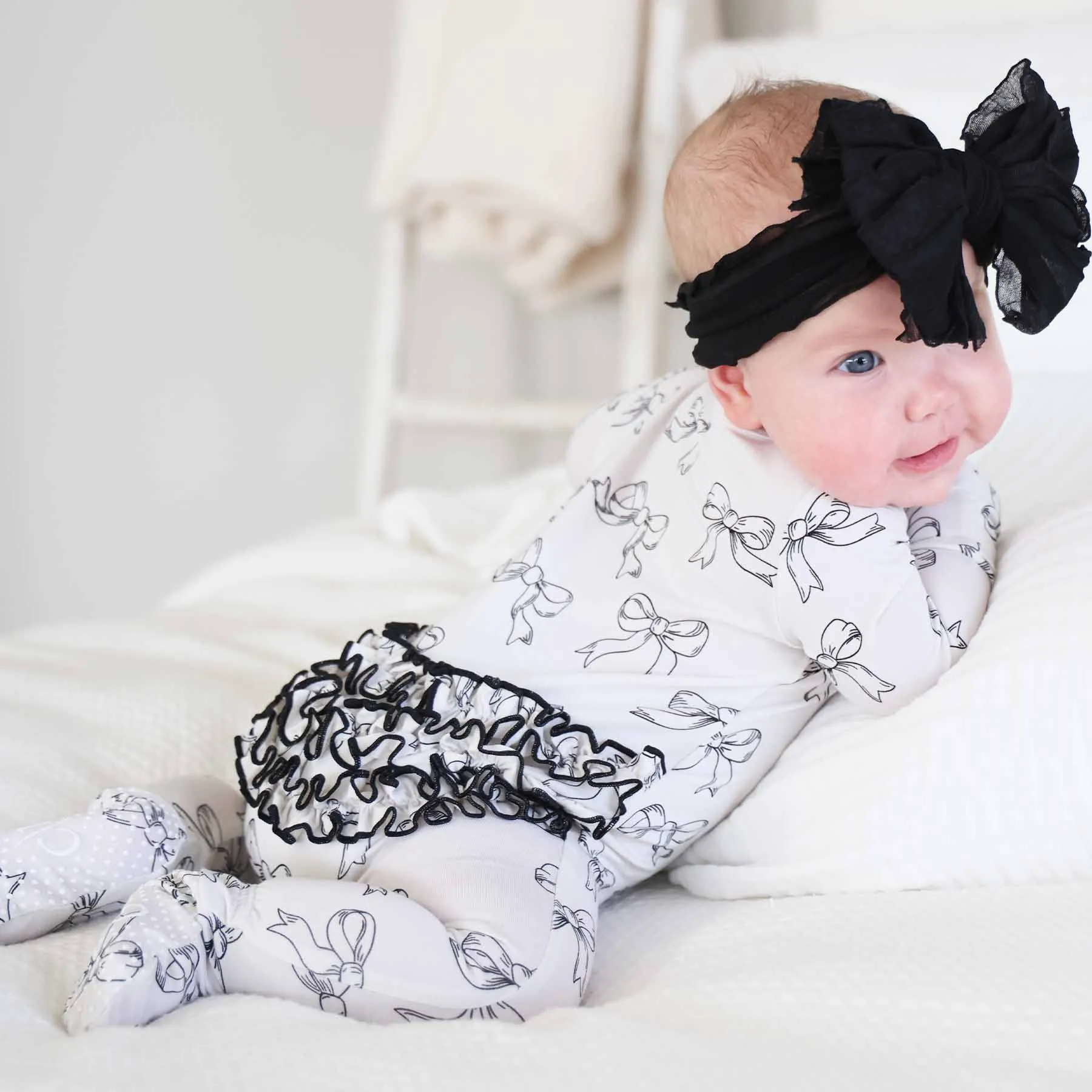 Coquette Cutie Ruffle Zipper Footie | CL x Emily Travis