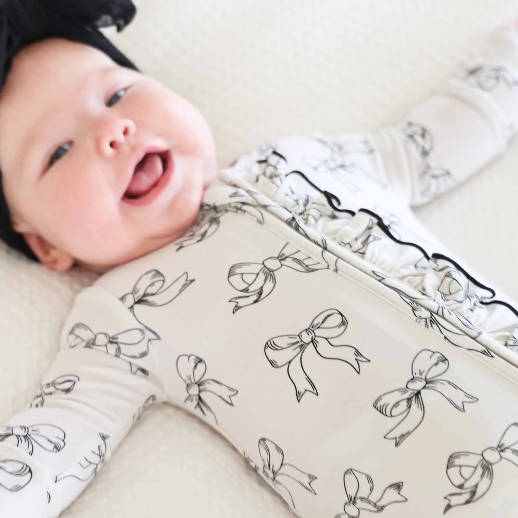 Coquette Cutie Ruffle Zipper Footie | CL x Emily Travis