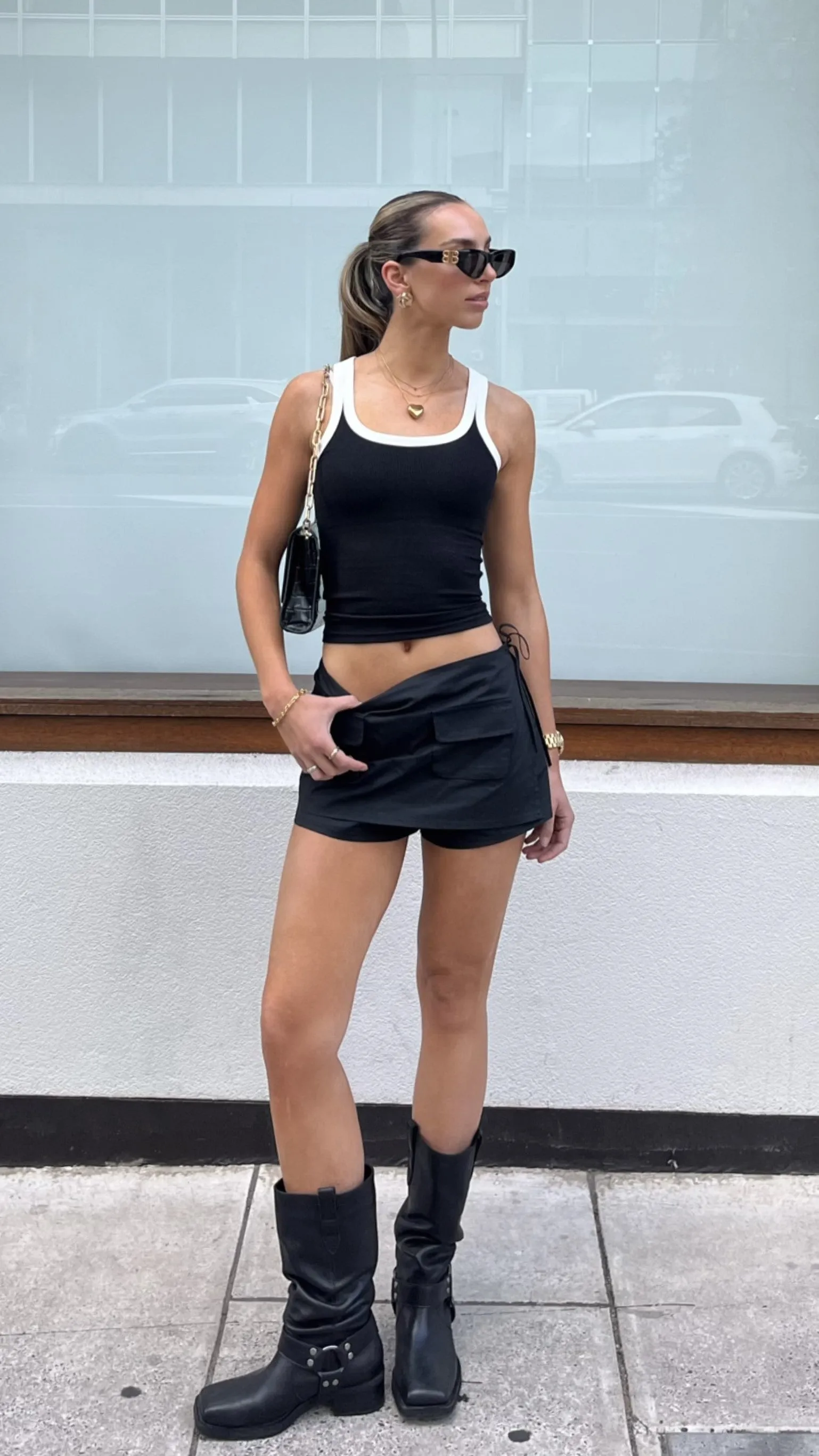 Countryside Skort - Onyx Stripe
