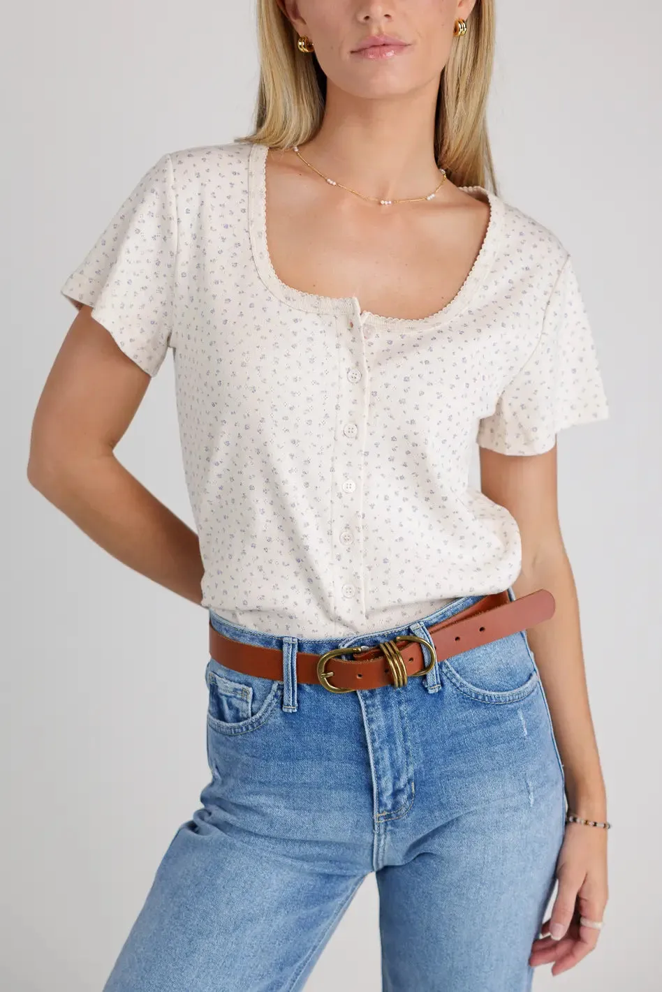 Ditsy Floral Knit Top