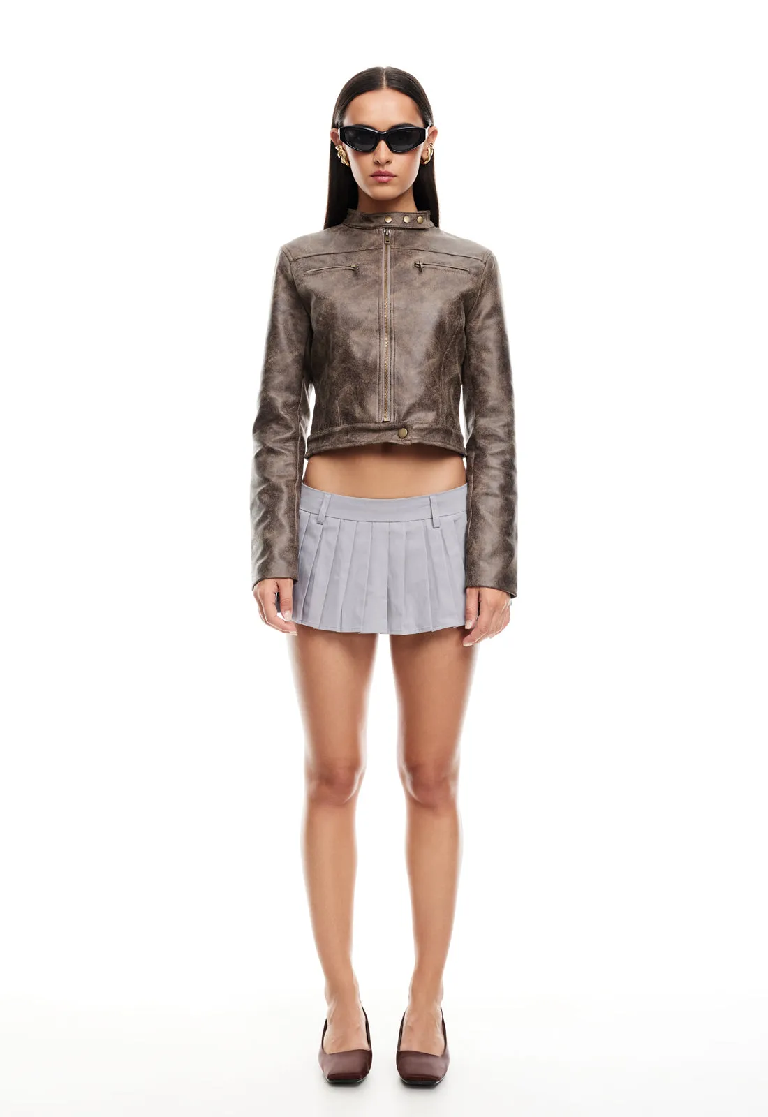RIDER MINI SKIRT - SLATE