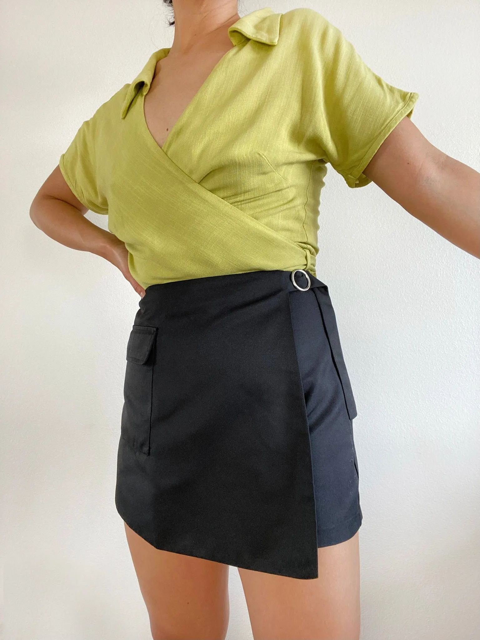 THE CARGO WRAP SKORT ~ Black